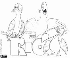 Free printable disney characters cartoon jewel rio coloring pages for kids. Rio The Movie S Logo Coloring Page Printable Game