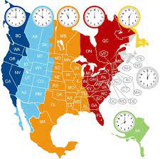 The North America Time Zone Map Large Printable Colorful Details Whatsanswer Time Zone Map North America Map Time Zones