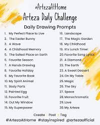 Pin By Ritafaye Meansislam On Art Lesson Arteza 30 Day Art Challenge Creative Drawing Prompts