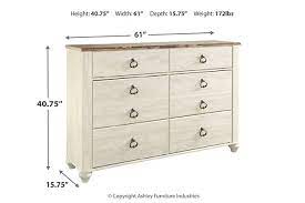 Please find details regarding the return and refund policies for ashley furniture below. Willowton 6 Drawer Dresser Ashley Furniture Homestore