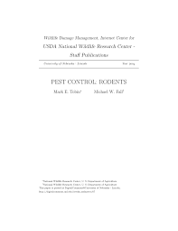A practical guide for pest management. Pdf Pest Control Rodents