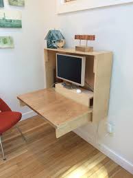 How To Build A Compact Fold Down Desk For Small Spaces Desks For Small Spaces Fold Down Desk Wall Desk