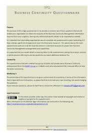 Requesting Business Continuity Information From Suppliers