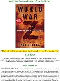 It has been a while since this book was originally written, and at the time, the threat and the techniques used to invoke it were already well understood. Read Book Pdf World War Z An Oral History Of The Zombie War Full Books Text Images Music Video Glogster Edu Interactive Multimedia Posters