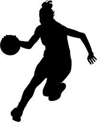 Running Girl Basketball Player Sticker Basketball Girls Basketball Players Basketball Silhouette
