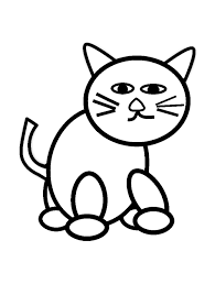Cats are small, furry animals that are often kept as pets throughout the world. Cat For Kids Simple Drawing Cats Kids Coloring Pages