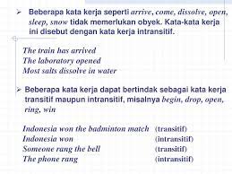Subject + verb + object. Contoh Kata Kerja Transitif Dan Intransitif Dalam Bahasa Inggris Temukan Contoh