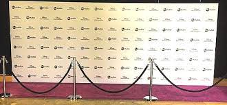 Almost always we get more than a couple people in front of them and we have bare walk, brick or matter in the background because the step and repeats are not wide enough to capture all who want to pose together. Diy Step And Repeat How To Make A Step And Repeat Banner Yourself Red Carpet Backdrop Diy Red Carpet Diy Photo Backdrop