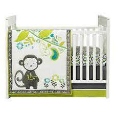 Happy Chic By Jonathan Adler Safari Monkey 4 Piece Crib Bedding Set Bl Ebay