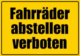 Der infinitiv weist im deutschen einige besonderheiten auf. Schild Fahrrader Abstellen Verboten Pdf Vorlage Zum Ausdrucken