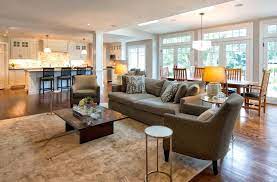 Chairs are classy without being overly heavy. Small Open Plan Kitchen Dining Living Room