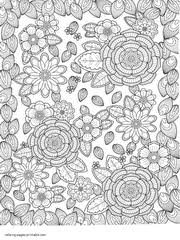 Apart from abstract coloring pages, i used to color animals, dragons, elephant, flower cannas, owl, peacock, fairies coloring pages because these are strictly made for adults and are really very difficult. 130 Flower Coloring Pages For Adults Free
