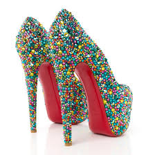 CHRISTIAN LOUBOUTIN Crystal Suede Burma Daffodile Strass 160 Pumps 39.5  Multicolor 1542546 | FASHIONPHILE