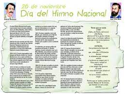 Himno nacional de la república del ecuador. Dia Del Himno Nacional