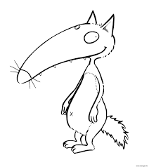 Une tête de loup très géométrique. Dessin Loup A Imprimer