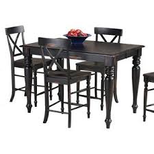 Imagio Home Roanoke Gathering Table Rubbed Black Walmart Com Gathering Table Tall Dining Table Table