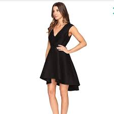 Halston Heritage Dresses Cap Sleeve High Low Vneck Dress Like New Wore1x Poshmark