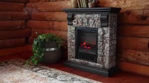 With a brick pattern you may have to use a ruler or level. Faux Stone Electric Fireplace Sku 13902 Plow Hearth Youtube