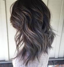 From light or dark brown to blonde, red, caramel, ombre, platinum, copper and burgundy, there are many black hair with highlights ideas to consider. Ash Brown Black Hair Hair Styles Dark Hair With Highlights Grey Hair Color