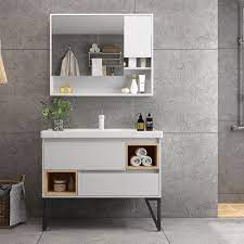 Both of these are relatively narrow, good for tight spaces. 2019 New Design Bathroom Vanity With Ceramic Basin And Black Metal Leg Washbasin Vanity Design Washbasin Design Vanity Design