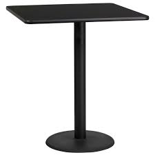 10 best counter height tables of june 2021. Flash Furniture 36 Square Black Laminate Table Top With 24 Round Bar Height Table Base