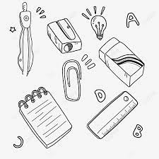 Dunia sekolah gambar hitam putih drawing alat tulis. Gambar Alat Tulis Kartun Hitam Yang Dilukis Dengan Tangan Hitam Dilukis Tangan Alat Tulis Png Dan Psd Untuk Muat Turun Percuma