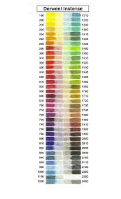 Inktense Color Chart With And Without Aloe Vera I Assume