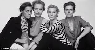 See more ideas about nadja auermann, supermodels, fashion photography. Armani Models Eva Herzigova Nadja Auermann Yasmin Le Bon And Stella Tennant Pose Daily Mail Online