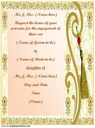 indian marriage invitation printable