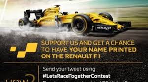 Includes the latest news stories, results, fixtures, video and audio. Renault F1 Letsracetogethercontest
