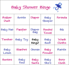 All New Baby Shower Bingo Game