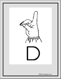 Letter d in sign language. Poster Asl Letter D Abcteach