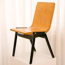 For Sale Stacking Chair By Roland Rainer For The Vienna City Hall 1952 Vntg Vintage Stacking Chairs Black Leather Sofas Leather Lounge Chair