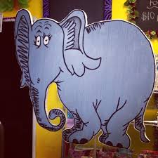Dr Seuss Horton Hears A Who Elephant Made By Mad Parties Hit Us Up 310 6441434 Seuss Party Seuss Window Art