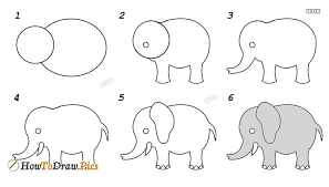 Dibujos De Elefantes Faciles Para Hacer Paso A Paso
