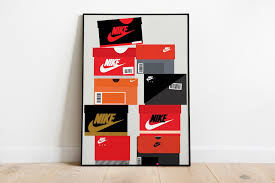 Sneaker Box Wall Art Poster Nike Sneakerhead Decor Etsy In 2020 Sneakerhead Room Poster Wall Art Sneakers Box