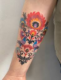 Alibaba.com offers 5,101 tattoo embroidery products. My Eastern European Folk Art Tattoo With Pigeons Done By Koral At White Rabbit In Nyc Tattoos
