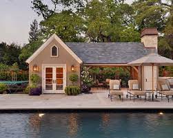 Decks, patios, porches & pools design. Tiny Guesthouse Pool Houses Pool House Design Pool House