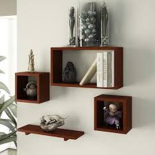 Personalized home decor is the best way to share life's joy. Fabulo Room Decor Wall Shelf With 4 Shelves Brown Wooden Wall Shelves Contemporary Wall Shelf Wood Wall Shelf