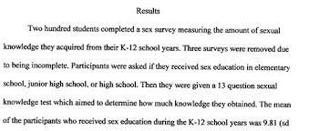 First, the sample size was small. Download Sample Research Paper Results Section Free Pdf