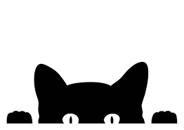 Peeking Cat Kitten Vinyl Decal Sticker Products Stickers Tickerstumblr Stickerslaptop Funnystickers Hayvan Silueti Aplike Sablonlari Aplike Desenleri