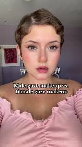 Male gaze makeup vs. female gaze makeup #makeup #malegaze #femalegaze  #makeuptrend #trend