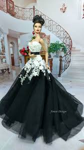 Amon Design Gown Outfit Dress Fashion Royalty Silkstone Barbie Model Doll Fr Doll Dress Barbie Wedding Dress Barbie Gowns