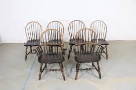 Vintage ethan allen furniture catalog 1959 treasury of american traditional interiors. Set Of 6 Pine Hoop Back Windsor Ethan Allen Style Chairs At 1stdibs