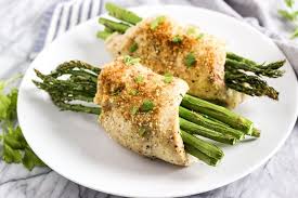Easy Mozzarella Chicken Asparagus Rolls Recipe Chicken Asparagus Asparagus Rolls Mozzarella Chicken