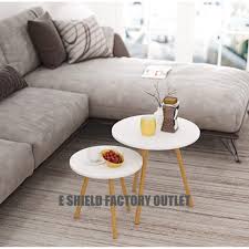 Suitable for any living space, the. Round Coffee Table Set Side Table Set 2 In 1 Set Living Room Bedroom Shopee Malaysia