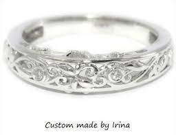 Leaf Filigree Diamond Wedding Ring This Graceful Ring Combines Rustic Nature Inspired Style Mixed With Boho Style Every Detailed Patt Con Imagenes Vestidos De Novia Novios