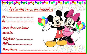 Etiquettes Invitations Mickey Et Minnie Pour Anniversaire Carte Anniversaire A Imprimer Modele Invitation Anniversaire Carte Anniversaire