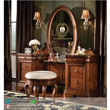 Meja Rias Jati Klasik Terbaru Bollina In 2020 Vintage Dressing Tables Bedroom Vanity Set Dressing Table Vanity