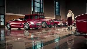 In A Sea Of Red Cars Santa Picks His Mercedes Benz For A Ride Get The One On Your Wish List During The Merced Mercedes Benz Commercial Mercedes Benz Mercedes